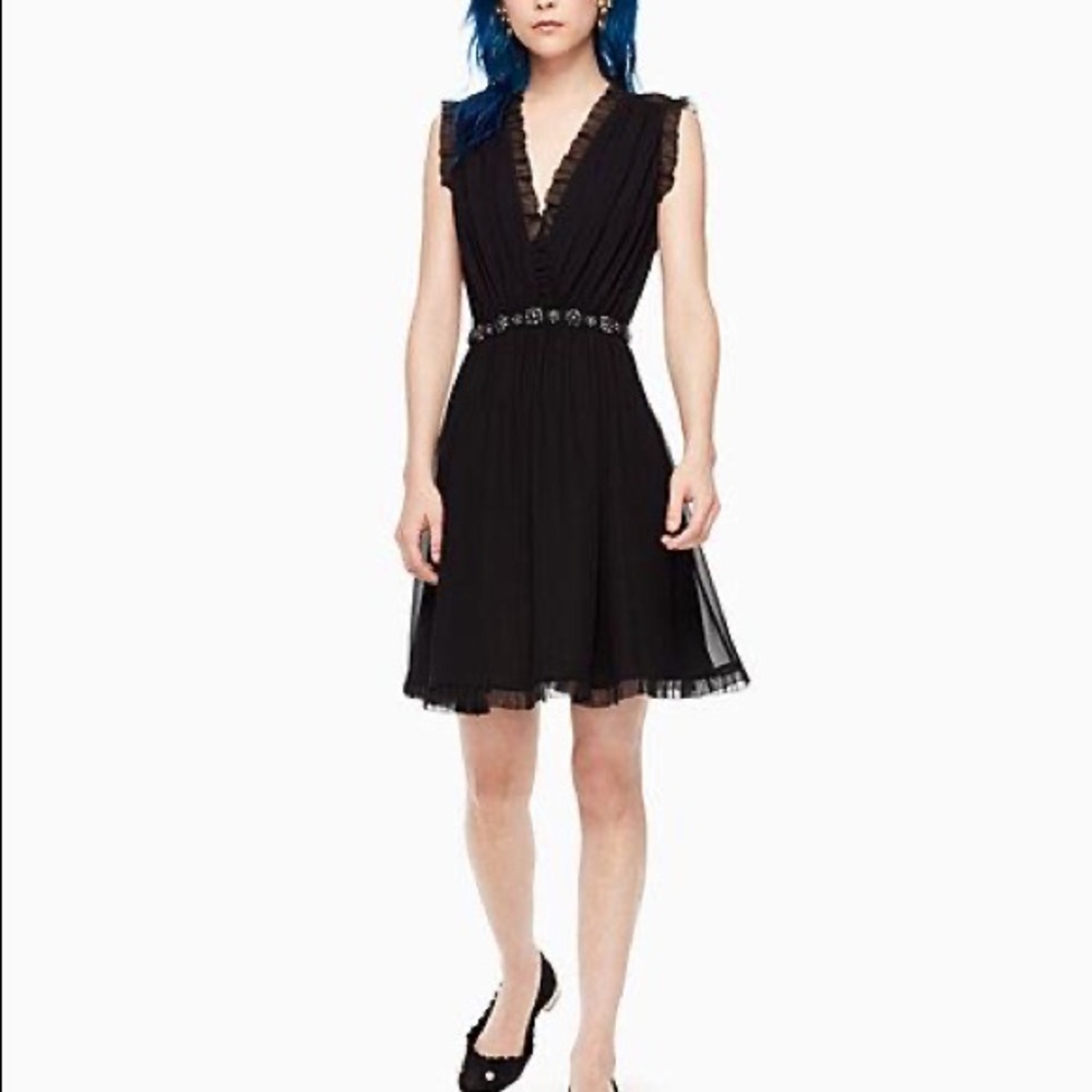 Kate Spade Chiffon Embellished Dress